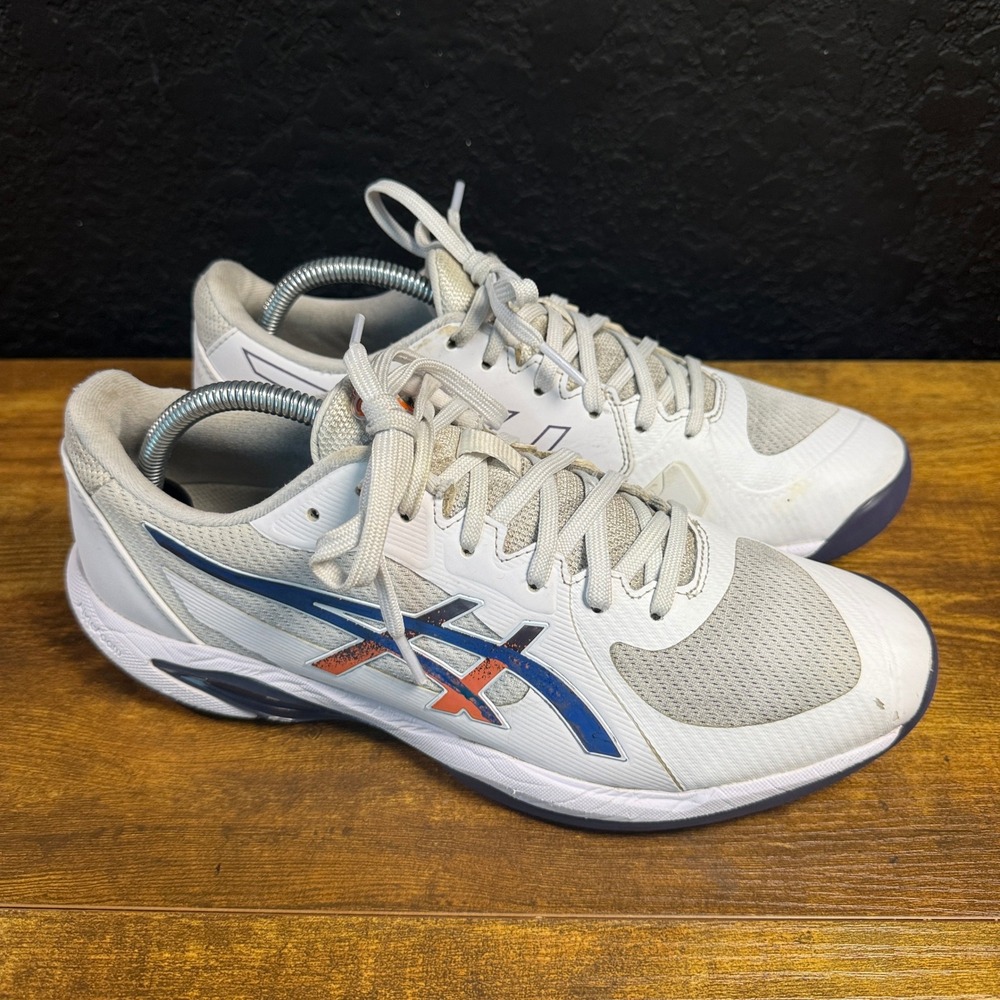 ASICS Solution Swift FF 1041A466 White Navy Orange Synthetic Tennis Mens 9